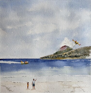 Peinture intitulée "quand je serai gran…" par Gabrielle, Œuvre d'art originale, Aquarelle