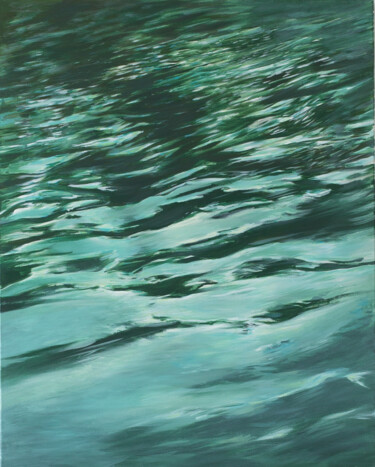 Peinture intitulée "La Seine, Reflets II" par Aude Monier, Œuvre d'art originale, Acrylique Monté sur Châssis en bois