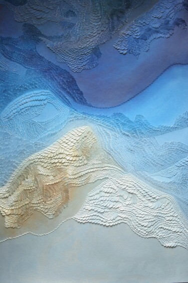 Drawing titled "bas-reliefs papier…" by Vanessa Dargier Miquieux, Original Artwork, Acrylic