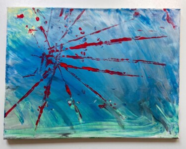 Peinture intitulée "Bleu Bleufant " par Nate, Œuvre d'art originale, Acrylique