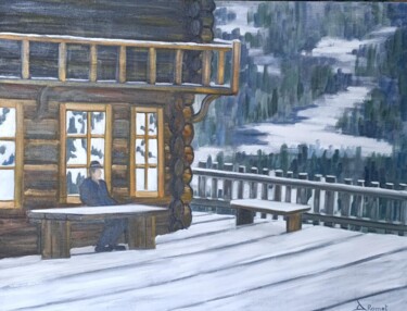 Schilderij getiteld "La grande pause" door Amélie Romet, Origineel Kunstwerk, Acryl