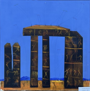 「Les cerfs-volants」というタイトルの絵画 Roland  Bousquetによって, オリジナルのアートワーク, アクリル