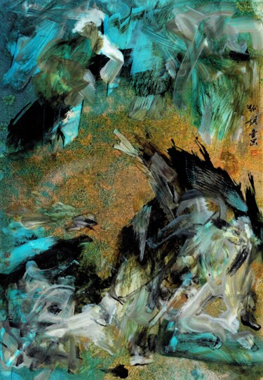 Tekening getiteld "Meditation at the D…" door Friedrich Zettl, Origineel Kunstwerk, Acryl