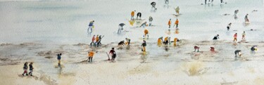 Peinture intitulée "chasse au trésor" par Gabrielle, Œuvre d'art originale, Aquarelle