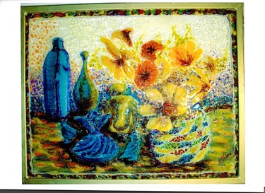 Peinture intitulée "bouquetFlacons 001" par Danart, Œuvre d'art originale