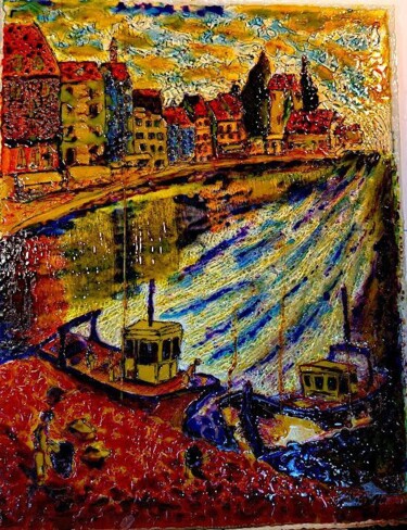 Peinture intitulée "PortBreton2" par Danart, Œuvre d'art originale, Résine