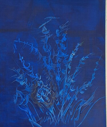 Peinture intitulée "Fleurs bleues" par Jean Marc Bramy, Œuvre d'art originale, Acrylique