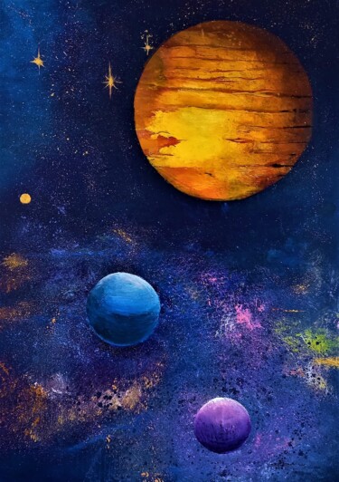 Drawing titled "AILLEURS" by Patrice Bru, Original Artwork, Acrylic
