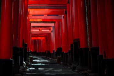 Photographie intitulée "Série Torii" par Pascal Potier, Œuvre d'art originale, Aluminium