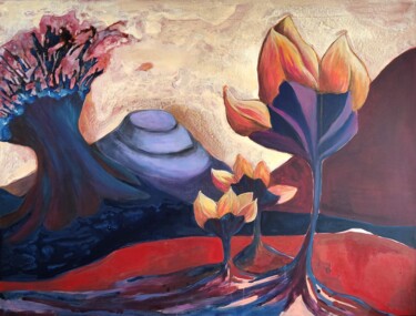 Peinture intitulée "Série "Venues d'ail…" par Delphine Epron, Œuvre d'art originale, Acrylique