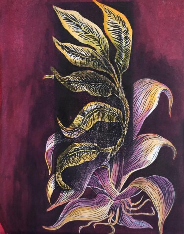 Dessin intitulée "Série " Les Entrela…" par Delphine Epron, Œuvre d'art originale, Aquarelle