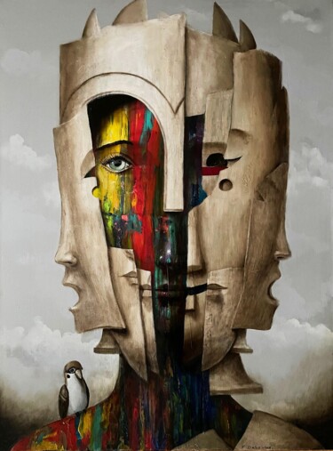 Peinture intitulée "Egée" par Fabien Delaube, Œuvre d'art originale, Acrylique