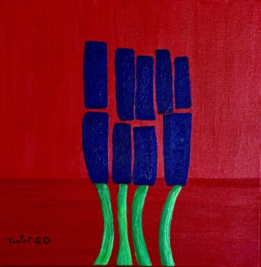 Peinture intitulée "Bouquet" par Violette Guardia Decoin, Œuvre d'art originale, Acrylique Monté sur Châssis en bois