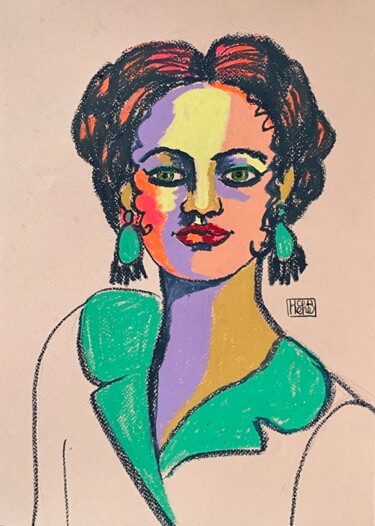 제목이 "Colorful Fauvist Po…"인 그림 Hanna Kochet로, 원작, 파스텔