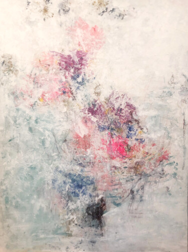 Painting titled "Fragments Devoiles" by Iris Arnaud, Original Artwork, Acrylic Mounted on Wood Stretcher frame