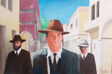 绘画 标题为“Trois Hommes” 由Paul Sullivan, 原创艺术品, 丙烯 安装在木质担架架上