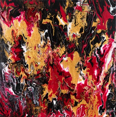 Peinture intitulée "Flow with Me" par Smita Mishra, Œuvre d'art originale, Acrylique