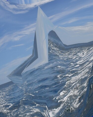 Digitale Kunst getiteld "LOST ICEBERG" door Nicolas Lublin, Origineel Kunstwerk
