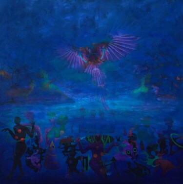 Peinture intitulée "Stillenacht" par Christophe Challier, Œuvre d'art originale, Huile