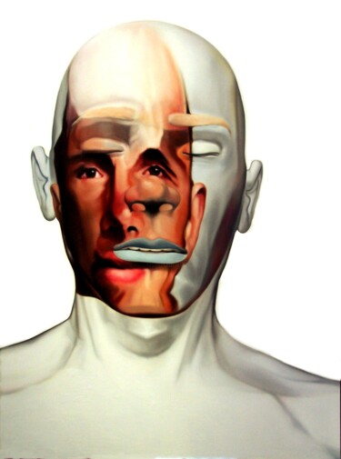 Schilderij getiteld "Face FS29 Nothing T…" door Christophe Avella Bagur, Origineel Kunstwerk, Olie