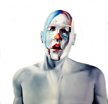 绘画 标题为“Face FS58 I Make Up…” 由Christophe Avella Bagur, 原创艺术品, 油