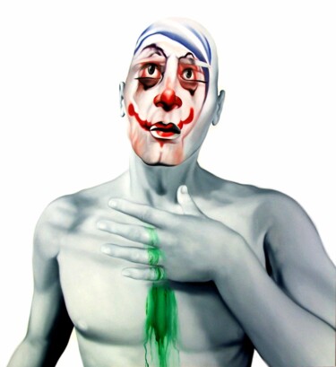 Schilderij getiteld "Face FS59 Holy life…" door Christophe Avella Bagur, Origineel Kunstwerk, Olie