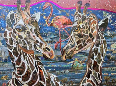starsky, hutch and huggy Collages getiteld "starsky, hutch and…" door Moira Mcainsh, Origineel Kunstwerk, Acryl Gemonteerd op Frame voor houten branc…