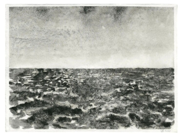 Drawing titled "Horizon, mer baltiq…" by Yann Bagot, Original Artwork, Ink