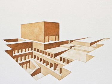 Painting titled "Etude pour Asphodèl…" by Gaël  Darras, Original Artwork, Watercolor