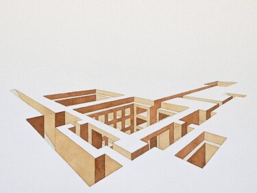 Painting titled "Etude pour Asphodèl…" by Gaël  Darras, Original Artwork, Watercolor