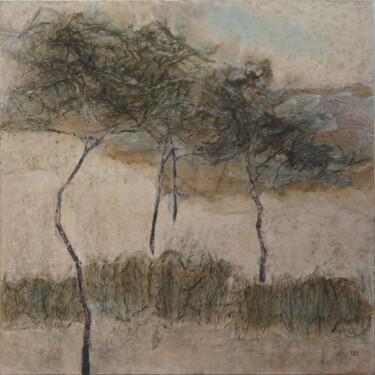 Коллажи под названием "Arbres n°7 " - Christine Cloos, Подлинное произведение искусства, Коллажи