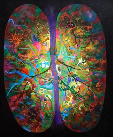 Peinture intitulée "Mematome" par Christophe Challier, Œuvre d'art originale, Huile