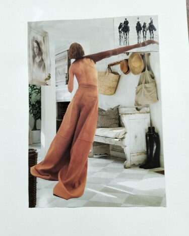 Collages getiteld "Cavalière" door Lielie Sellier, Origineel Kunstwerk, Collages