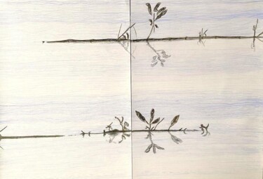 「bambou」というタイトルの描画 Antoine Poncetによって, オリジナルのアートワーク, 鉛筆