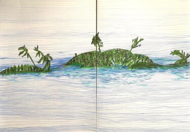 Drawing titled "ailante" by Antoine Poncet, Original Artwork, Paper