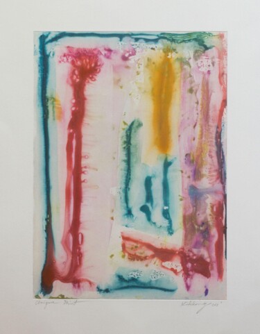 Printmaking titled "Color stucture plan" by Kitikong Tilokwattanotai, Original Artwork, Monotype
