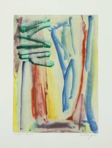 Printmaking titled "Color walk way" by Kitikong Tilokwattanotai, Original Artwork, Monotype