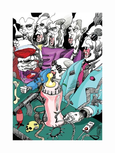 Drawing titled ""THE EVIL BABIES"" by Vicente Occhionero, Original Artwork, Acrylic