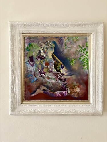 Painting titled "„Пасторална хармони…" by Anna Mytavska (Cabrerra), Original Artwork, Fabric