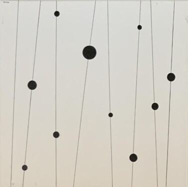 Schilderij getiteld "SÉRIE NEUTRINOS DIM…" door Carlos Medina, Origineel Kunstwerk, Inkt Gemonteerd op Andere stijve panelen