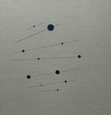 Schilderij getiteld "CONSTELLATION 12" door Carlos Medina, Origineel Kunstwerk, Inkt