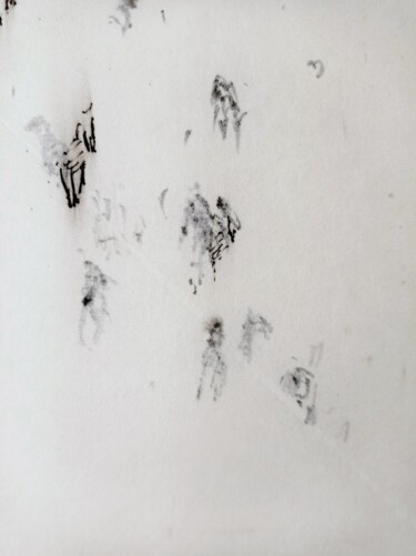 Tekening getiteld "Le trépas" door Frédérique Nolet De Brauwere, Origineel Kunstwerk, Inkt