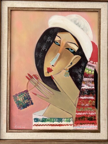 Painting titled ",,Шевицата помни, м…" by Anna Mytavska (Cabrerra), Original Artwork, Fabric