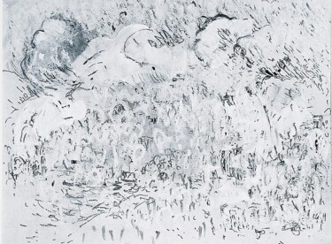 제목이 "Bourrasque"인 그림 Frédérique Nolet De Brauwere로, 원작, 아크릴 판지에 장착됨