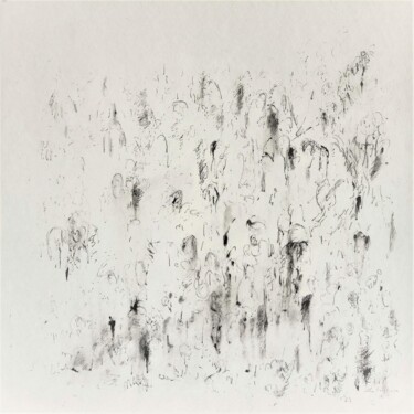 Dessin intitulée "Espace 19.04.21" par Frédérique Nolet De Brauwere, Œuvre d'art originale, Encre