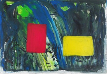 "Contraste primaire" başlıklı Tablo Orlane Grelet tarafından, Orijinal sanat, Akrilik Ahşap Sedye çerçevesi üzerine monte ed…