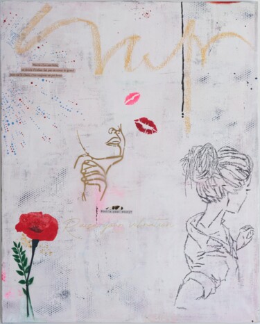 Collages getiteld "Nora" door Constance Roucher-Leonarduzzi, Origineel Kunstwerk, Acryl