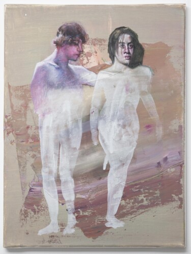 绘画 标题为“DEUX JEUNES HOMMES” 由Denis Orhant, 原创艺术品, 油