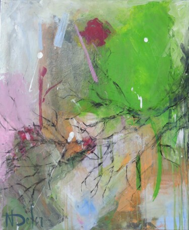 Pittura intitolato "ALLONS PRENDRE L'AIR" da Ndefer, Opera d'arte originale, Acrilico Montato su Telaio per barella in legno