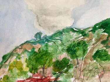 Disegno intitolato "Montagne1" da Lydia Morano, Opera d'arte originale, Acquarello